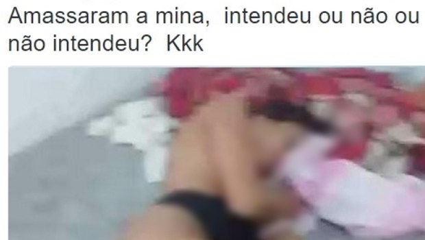 Imagens e vídeo da jovem violentada viralizaram na internet desde quarta-feira, 25 (Foto: Reprodução)